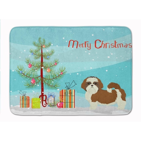 Carolines Treasures Shih Tzu Christmas Tree Machine Washable Memory Foam Mat CK3563RUG